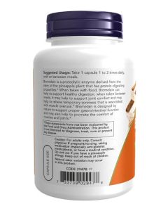 NOW Bromelain 2400 GDU/g 500mg Veggie Caps Digestion Support