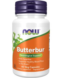 NOW Butterbur Feverfew Neurological Support 60 Veggie Caps