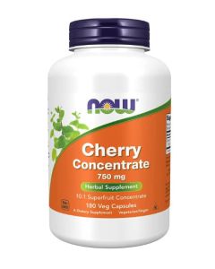 NOW Cherry Concentrate 750mg 180 Veggie Caps Herbal Supplement - supplemynts.com