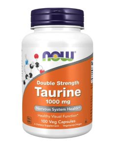 NOW Double Strength Taurine 1000mg Nervous System Health Veggie Caps