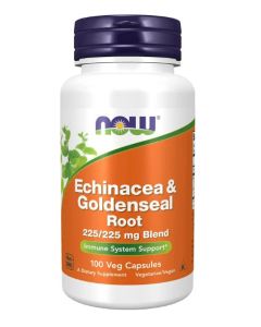 NOW Echinacea & Goldenseal Root 225/225 mg 100 Veggie Caps - supplemynts.com