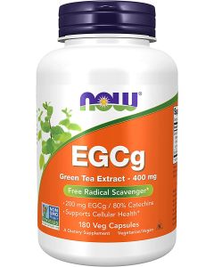 NOW EGCg Green Tea Extract 400mg Free Radical Scavenger 180 Veg Caps - supplemynts.com
