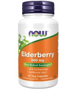 NOW Elderberry 500mg Free Radical Scavenger 60 Veggie Caps