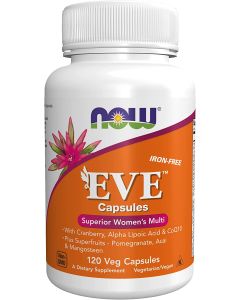 NOW Eve Superior Women's Multivitamin Iron Free 120 Veggie Caps - supplemynts.com