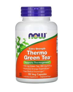 NOW Extra Strength Thermo Green Tea 90 Veg Caps Supports Thermogenesis - supplemynts.com