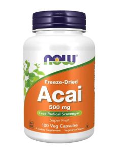 NOW Freeze Dried Super Fruit Acai 500mg 100 Veggie Capsules - supplemynts.com