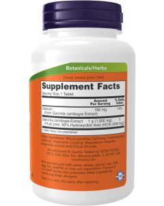 NOW Garcinia Healthy Metabolism Support 1000mg 120 Tablets