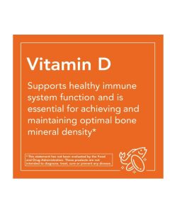 NOW High Potency Vitamin D-3 5000IU Structural Support 240 Softgels - supplemynts.com