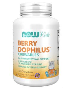 NOW Kids Berry Dophilus 2 Billion CFU 120 Chewables Immune Support