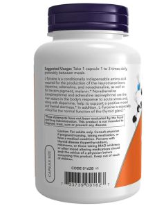 NOW L Tyrosine 500mg Neurotransmitter Support 120 Caps