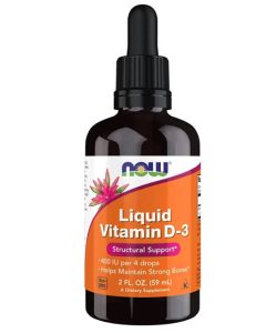 NOW Liquid Vitamin D-3 2Oz Structural Support Supplement - supplemynts.com