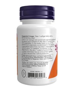 NOW Lutein 10 mg 120 Softgels Eye Health Support Supplement
