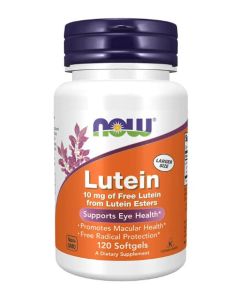 NOW Lutein 10 mg 120 Softgels Eye Health Support Supplement