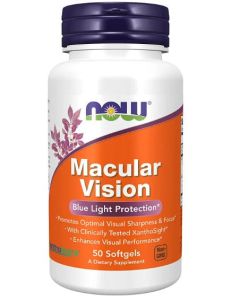 NOW Macular Vision 50 SG Blue Light Protection Eye Support Supplement