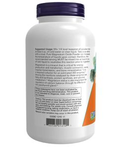 NOW Magnesium Oxide Pure Powder 8 Oz. Nervous System Support - supplemynts.com
