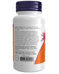 NOW Methyl B12 1000 mcg Nervous System Health Support 100 Lozenges