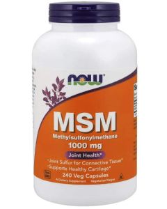 NOW MSM (Methylsulfonylmethane) 1000mg 240 Veggie Caps Joint Health - supplemynts.com