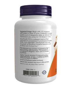 NOW NutraFlora FOS Pure Powder 4 Oz Prebiotic Fiber Supplement
