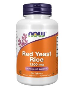 NOW Red Yeast Rice 1200mg Nutritional Support Tablets