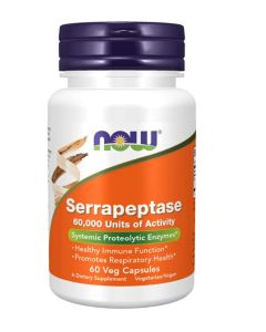 NOW Serrapeptase Systemic Proteolytic Enzymes 60 Veggie Caps