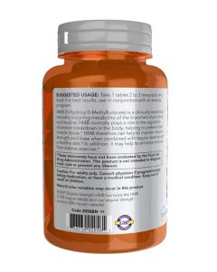 NOW Sports Double Strength HMB 1000 Mg 90 Tablets Sports Recovery