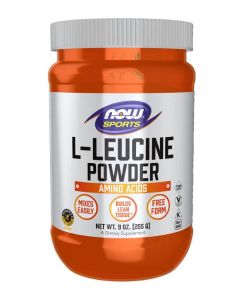 NOW Sports L Leucine Powder 9 Oz Builds Lean Tissue Free Form