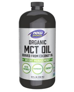 NOW Sports Organic MCT Oil 32 Fl Oz Keto Friendly Weight Management - supplemynts.com