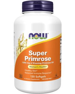 NOW Super Primrose 1300mg Women's Health Skin Support 120 Softgels - supplemynts.com