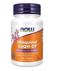 NOW Ubiquinol CoQH CF Superior Bioavailability 60 Softgels