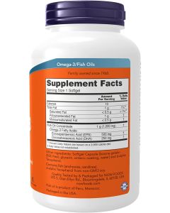 NOW Ultra Omega 3 500 EPA 250 DHA Cardiovascular Support 180 Softgels