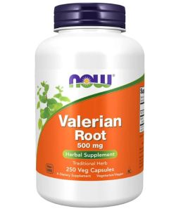 NOW Valerian Root 500 mg Herbal Supplement 250 Veggie Caps - supplemynts.com