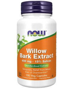 NOW Willow Bark Extract 400mg 100 Veggie Caps