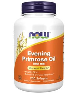 NOW Women's Health Evening Primrose Oil 500mg 250 Softgel Skin Support