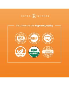 Nutra Champs 180 Organic Caps Peruvian Maca Powder Energy Booster