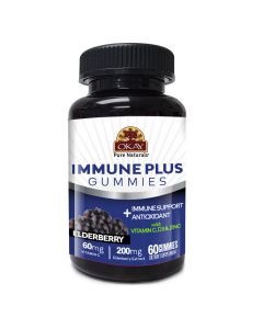 Okay Antioxidant Gummies Immune Plus 60 Count Elderberry Flavor