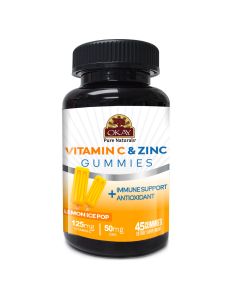 Okay Antioxidant Gummies Vitamin C Zinc 45 Count Lemon Pop Flavor - supplemynts.com