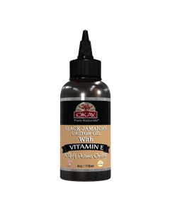 OKAY Black Jamaican Castor Oil Vitamin E Panthenol 4oz / 118ml - supplemynts.com