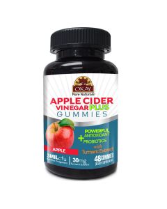 Okay Gummies Apple Cider Vinegar Plus 48 Count Apple Flavor Probiotics