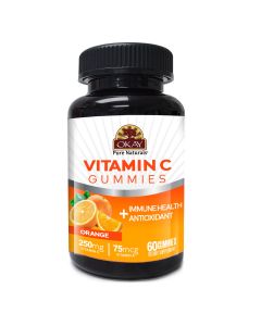 Okay Immune Health Support Gummies Vitamin C 60 Count Orange Flavor - supplemynts.com