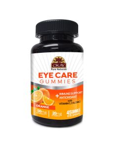 Okay Immune Support Gummies Eye Care 45 Count Orange Flavor