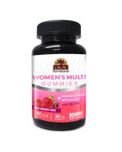 Okay Immune Support Gummies Women's Multi 50 Count Red Berry Mix