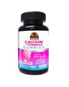 Okay Joint Health Gummies Calcium Vitamin D 60 Cnt Cotton Candy Flavor - supplemynts.com