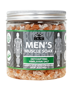 OKAY Men Detoxifying Himalayan Salt Muscle Soak 20oz