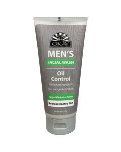 OKAY Men Facial Wash All Natural 6oz Oil Control