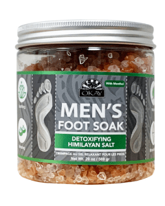 OKAY Men Foot Soak Detoxifying Himalayan Salt 20oz / 569gr