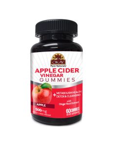 Okay Metabolism Support Gummies Apple Cider Vinegar 60 Cnt Flavored