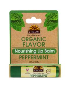 OKAY Peppermint Organic Flavored Carded Lip Balm 0.15oz / 5g