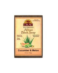 OKAY Pure Naturals African Black Soap Cucumber Melon 5.5oz / 156gr