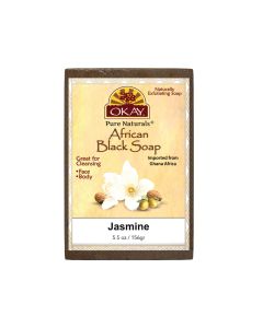 OKAY Pure Naturals African Black Soap Jasmine 5.5oz / 156gr