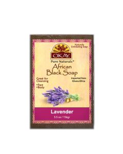 OKAY Pure Naturals African Black Soap Lavender 5.5oz / 156gr